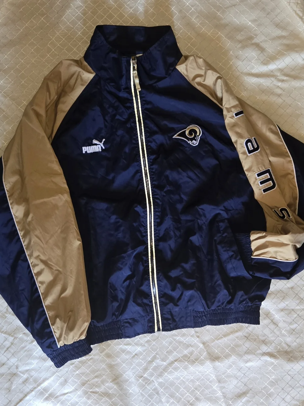 Puma Rams Navy & Gold Windbreaker Jacket